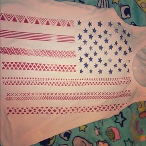 Girls XL (16) rustic 4th of July tank top.